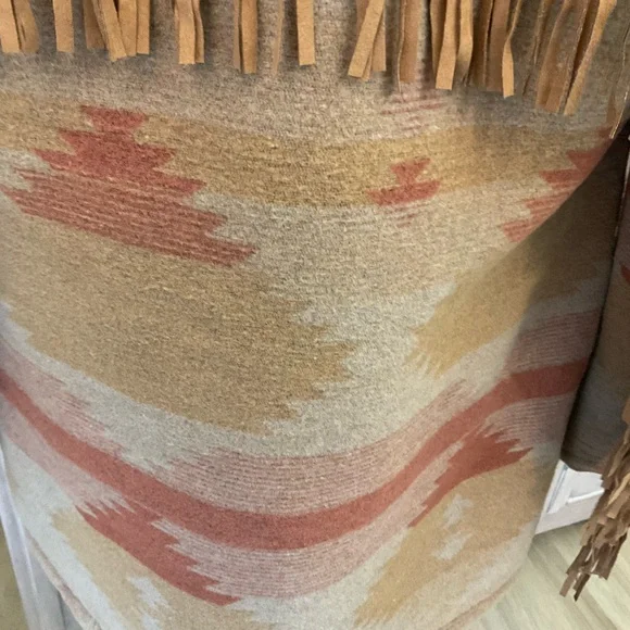 IDYLLWIND Miranda Lambert NETTIE SHERPA BLANKET COAT fringe penny lane coat S - Picture 12 of 16